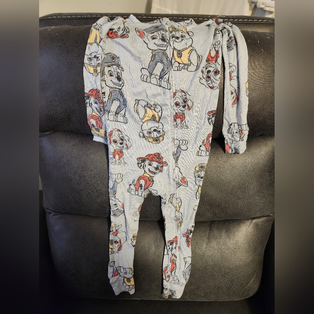 Paw Patrol White Long-Sleeve Footless One-Piece